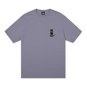 Футболка Stussy Dominoes, розовато-лиловая
