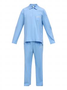 Calvin Klein Underwear Пижама длинная 'HERITAGE' в цвете Navy, Light Blue