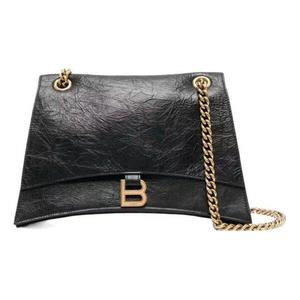 Сумка crush medium chain bag 'black' Balenciaga, черный