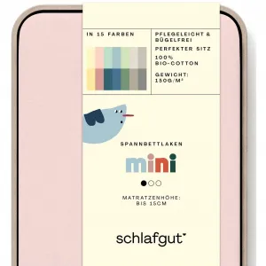 Простыня Schlafgut «Casual Mini», для детей, СДЕЛАНО В ЗЕЛЕНОМ цвете от OEKO-TEX, цвет Purple Light