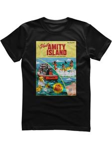 Футболка JAWS Visit Amity Island Retro T-Shirt черного цвета Jaws