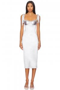 X интимно fp казино получил гламурное платье миди Free People, серебряный