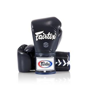 Перчатки Fairtex Pro Competition Gloves - Locked Thumb (Leather), синий