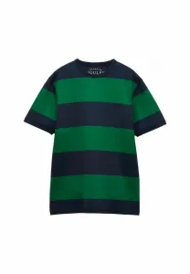 Футболка с круглым вырезом и принтом в стиле регби, стандартного кроя. Joules, Green/Navy Stripe