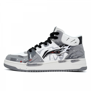 Кроссовки Tianji HI Abrasion Resistant Height Increasing Mid top Skateboard для мужчин LINING, серый