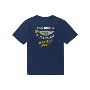 Футболка унисекс темно-синяя Vans, темно-синий