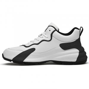 Qiandongmeili Тёплые амортизирующие и износостойкие низкие повседневные кроссовки мужские белые 8 см, цвет White 8cm