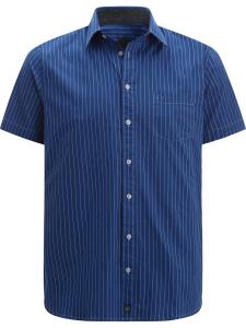 Повседневная рубашка Jan Vanderstorm Comfort fit Button Up Shirt Perttu, синий