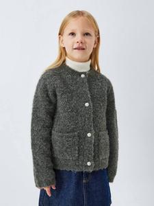 Детский кардиган с пуговицами под жемчуг John Lewis, Blue