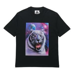 Футболка PALACE x AMG Crossover T-Shirt Black White Pattern Back Logo Printing Short Sleeve Unisex, черный