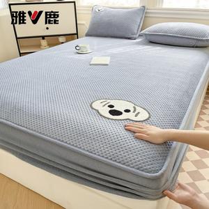 Yalu Простыня на резинке 150х200 см, утепленная, комплект из 3 предметов, цвет Padded Koala - Star Gray