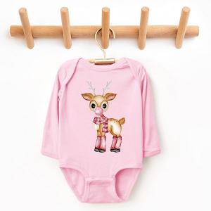 Водолазка с оленями в акварельной гамме The Juniper Shop, Pink