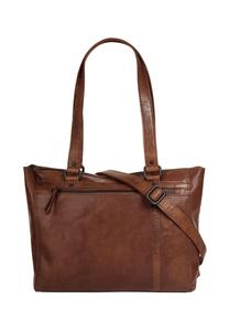 Шопер, натуральная кожа SPIKES & SPARROW, цвет Cognac