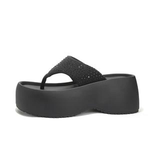 Mulinsen Женские черные шлепанцы с износостойкой строчкой