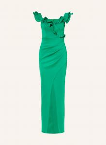 Вечернее платье с воланами Lipsy, зеленый