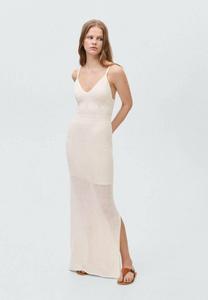 Вязаное платье GALDANA Mango Kids, слоновая кость