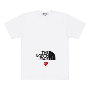 Футболка x the north face 'play together' short-sleeved white Comme Des Garcons Play, белый