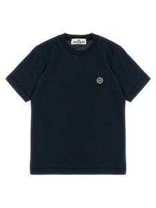 Футболка с нашивкой-логотипом Stone Island Junior, синий