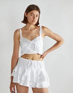 Glamorous мини-юбка Rara с низкой посадкой белого цвета