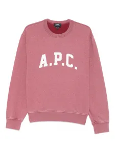 Свитер с логотипом A.P.C., розовый