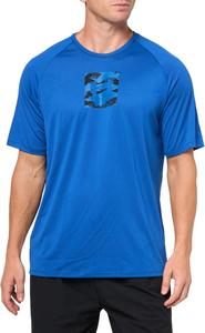 Under Armour мужская футболка Tech Print Fill с коротким рукавом и круглым вырезом, (432) Tech Blue/White