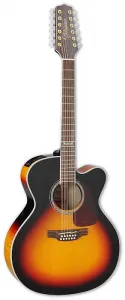 Takamine GJ72CE-12 BSB Лакированный коричнево-солнечный градиент