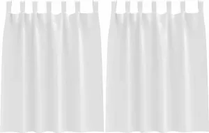 Плотные шторы с кольцами, 2 шт., чисто-белые, 140 x 140 см vidaXL