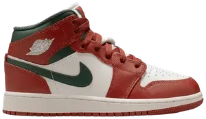 Кроссовки Air Jordan 1 Mid GS, красный
