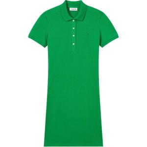 Женское платье с коротким рукавом LACOSTE, зеленый