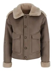 Пальто с застежкой на пуговицы и накладными карманами Urbancode, коричневый