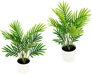И.ГЕ.А. Искусственное растение "Пальма Арека" с искусственным грунтом, набор из 2 шт I.GE.A. 24х30 см, зеленый