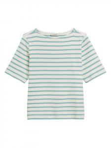 Marc O'Polo Футболка бело-бирюзового цвета