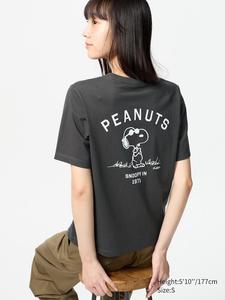 Футболка с графическим принтом Peanuts ut Uniqlo, цвет 08 серый