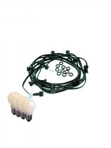 Satisfire Гирлянда для вечеринки в саду Illu 30 ударопрочных светодиодных подвесных светильников, 30 м, черная