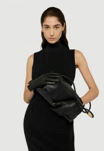Перчатки Trussardi MARTELLATA CON TAGLIO FRONTALE, Black Milano/Black