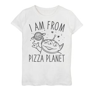 Футболка с рисунком «История игрушек» «Я из планеты Пицца» для девочек 7–16 лет Disney/Pixar Disney / Pixar, белый