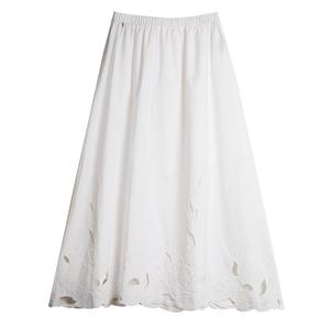 ELLE Повседневная длинная юбка Women's White