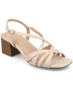 Женские босоножки Shyla на квадратном каблуке Journee Collection, коричневый/бежевый