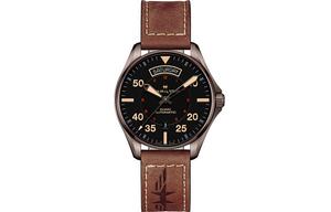 Hamilton Часы Men's Watch, Black Dial Khaki Strap