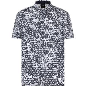 Футболка поло мужская черно-белая AE FW24 ARMANI EXCHANGE