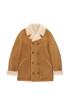 Двубортная дубленка Fortela, коричневый