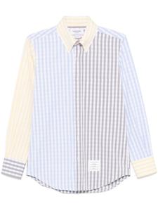 Thom Browne поплиновая рубашка в клетку гингем, синий