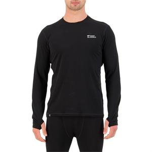 Базовый слой из мериносовой шерсти Cascade с длинными рукавами - мужской Mons Royale, Black