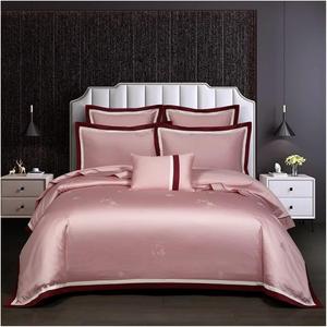 YUSIWOAL Комплект постельного белья жаккард хлопковый 1000TC розовый Pink