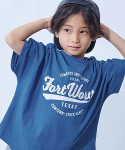 Футболка с коротким рукавом и крупным силуэтным принтом "Дьявольская лаборатория" из 100% хлопка Devirock, цвет 002-Logo-Classic Blue