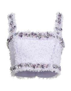 Кроп-топ Balmain, сиреневый