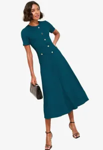 Платье-Миди прямого кроя с заниженной талией в повседневном стиле Friends Like These, Teal Blue
