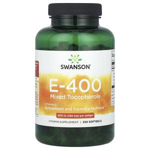 Swanson, Смесь токоферолов с витамином E, 400 МЕ, 250 мягких таблеток