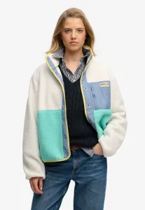 Флисовая куртка с цветовыми блоками Superdry & Co, Off White