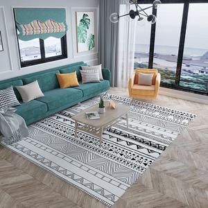 Budis Ковер 140х200 см для гостиной/спальни в скандинавском стиле, с полным покрытием, включает ворсовый коврик